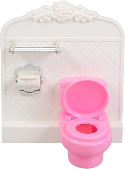 Miniatuur Toilet - Poppenhuis Accessoire - Poppenhuis Decoratie - Realistisch Ontwerp - 14 x 12 x 7.5 cm - Multi