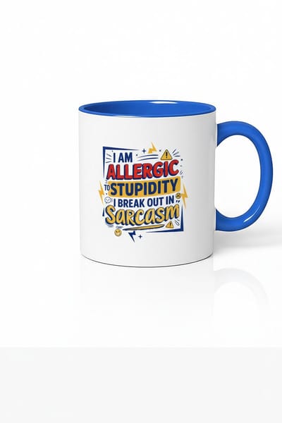 I Am Allergic To Stupidity Sarcasm Mok - Koffiemok met Tekst