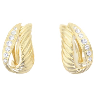 Behave – Oorclips Dames – Goudkleur – Kristal – Klassiek – Elegant – Nikkelvrij – Geschenkverpakking