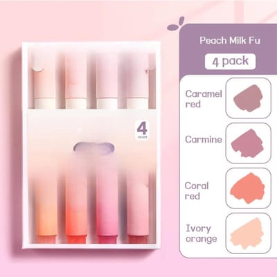 4 STUKS gekleurde markeerstiften set Kawaii schoolbenodigdheden markeerstiften schattige Koreaanse briefpapier roze