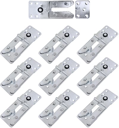 Allecto - Galvanized Iron Sofa Connector Clips - 10 Stuks - Sterke Verbinding voor Meubels - Ideaal voor Duurzame Montage - Geschikt voor Banken - ...
