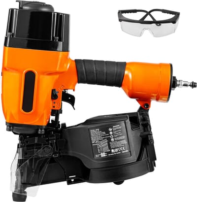 Mcn90 Spijkerapparaat Voor Inlijsten, 1-3/4“ Tot 3-1/2”, Pneumatisch 15-Graden Spijkerapparaat Met Diepte-Instelling, 90-120 Psi Pneumatisch Spijkerapparaat Voor Vloeren, Kozijnen En Wandmontage