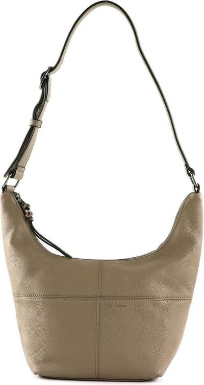 FREDsBRUDER Leren Schoudertas Pruvia Small Bucket Taupe Lichtbruin