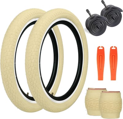 2 stuks Fietsband 20x2.125 Inclusief Binnenbanden met 48mm AV Ventiel