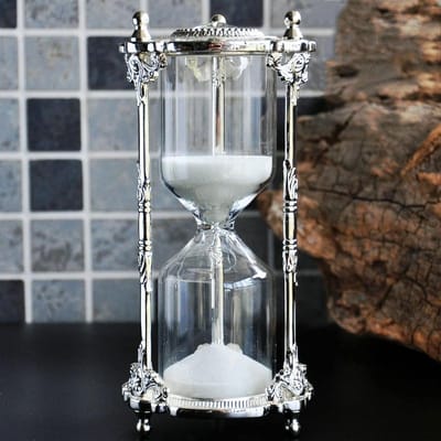 Zandloper Timer - Zandklok Decoratie - Tijd Management - Nauwkeurig tot 0.01s - 1 Gram - Wit Zand