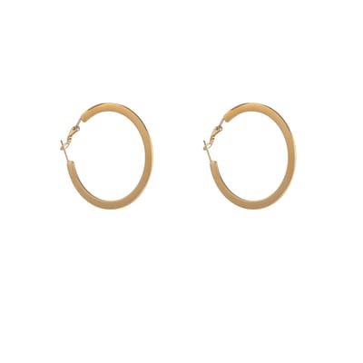 Go Dutch Label Oorringen Flat Hoop - 50mm Goudkleurig