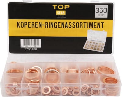 Topgear Koperen ringen assortiment 350 delig