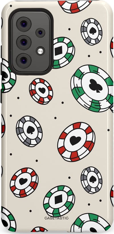Casetastic Hoesje Geschikt voor Samsung A52 (4G/5G/s) - Stijlvolle Beschermende Duo-layer Case - Casino Chips Patroon