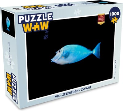 Puzzel Vis - Zeedieren - Zwart - Legpuzzel - Puzzel 1000 stukjes volwassenen