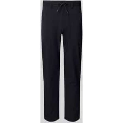 tapered fit stoffen broek met tunnelkoord