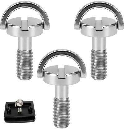 3-Pack 1/4 Inch Schroeven RVS voor Universele Camera Statiefbevestiging