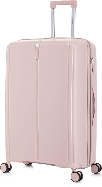 TRAVELERZ - Valencia - Grote koffer - 97L - 76x49x29cm - Polypropyleen - Harde schaal - Cijferslot - Lichtgewicht - Flexibel - Duurzaam - Dubbele wielen - Spinner wielen - Millenniumroze - Roze