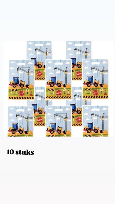 Akyol - Uitdeelzakjes - uitdeelzakjes– kraan – kind | Uitdeelzakjes-10 stuks-Traktatie zakjes voor Uitdeelcadeautjes-verjaardag uitdeelzakjes-uitdeelzakjes verjaardagsfeestje-Uitdeelzakjes Kinderfeestje-Kinderen-Cadeau-Verjaardag