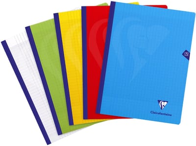 Clairefontaine schrift met geïntegreerde omslag, 240 x 320 mm, rood