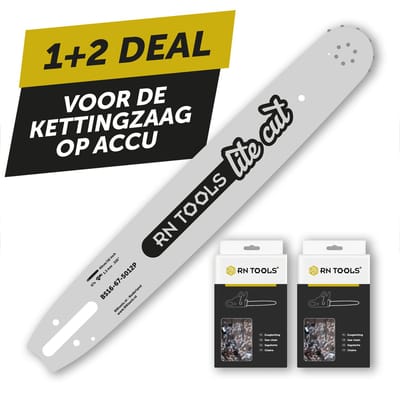 RNtools Kettingzaagblad 40 cm .325 1.3 mm LiteCut - o.a. Stihl + 2x zaagketting
