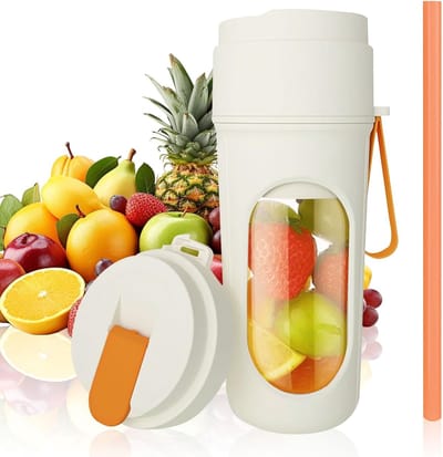 Smoothie Maker - Portable Blender - Snelle Mix Drankjes - 12 Roestvrijstalen Bladen - 450 ml - Oranje