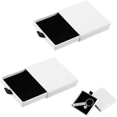 Dailygoody - sieraden cadeaubox - kleine sieradenbox - ideaal voor armbanden en ringen - 8x7.5x1.8 cm - perfect voor kettingen - stijlvolle opber