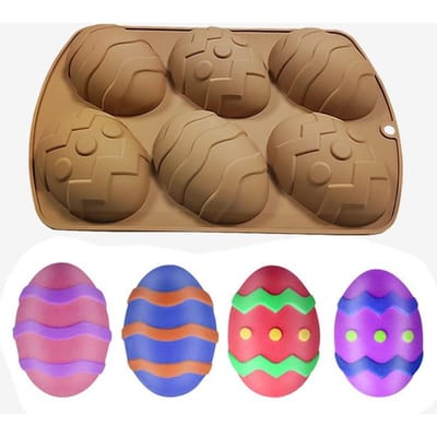 1 Stuk Paasei Halve Bolvorm Silicone Chocoladevorm DIY Bakken Pudding Chocoladetaartvorm Gebak Keukenaccessoires Gereedschap bruin