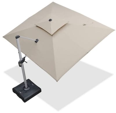 PURPLE LEAF Vierkant Parasol – Dubbel Top – 360 °Graden Rotatie – UV werend doek– Windbestendige Zweefparasol