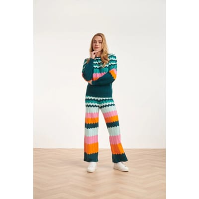 Smashed Lemon 24608 rijke zig-zag gebreide broek |