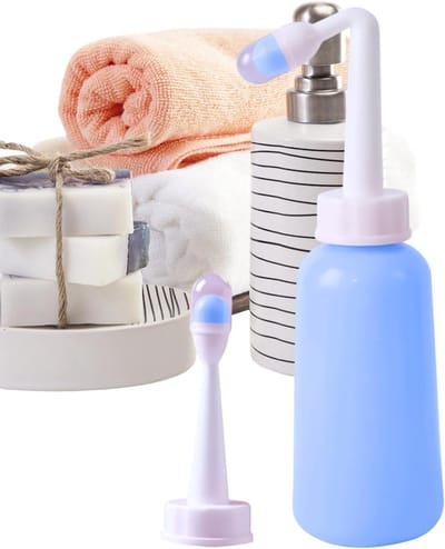 Draagbaar Bidet - Toilet Spray - Persoonlijke Hygiëne - Hittebestendig Ontwerp - 17 x 7 cm - Blauw