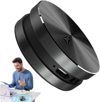 Botgeleiding Luidspreker - Draadloze Resonantie Speaker - Muziek Luisteren - Stereo Basgeluid - 5 x 5 x 2.5 cm - Zwart