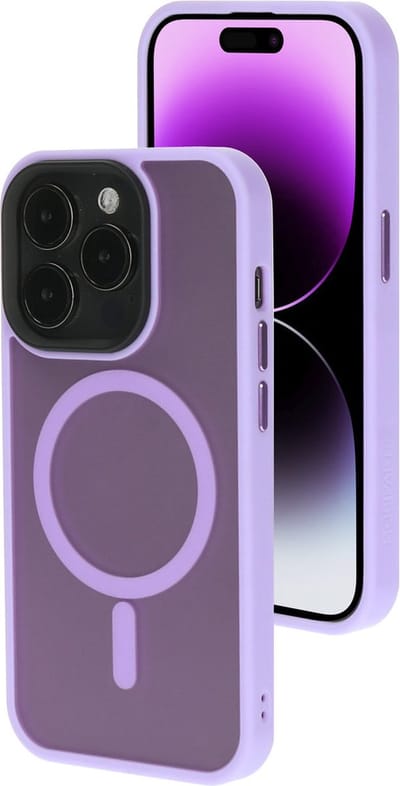 Mobiparts hoesje geschikt voor Apple iPhone 14 Pro - Hardcover - MagSafe - Roze Paars
