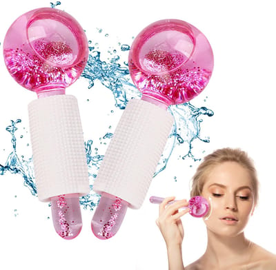 Dailygoods- Gezichtsmassage Apparatuur - 2 Stuks Gua Sha - Koelballenset - Versteviging Huid - Vermindert Zwellingen - Verbeterde Doorbloeding