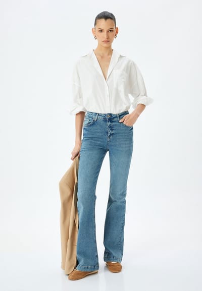 Denim Flare Slim-fit-Jeans
