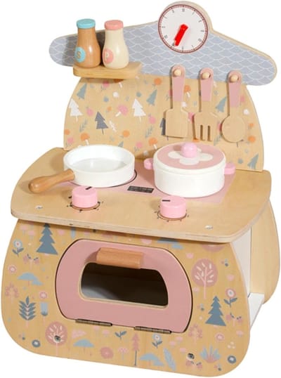 Keukenset Kinderen - Bakset Keuken - Leren Koken - Robuust Houten Materiaal - 7 x 305 x 7 cm