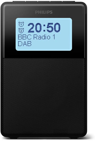 PHILIPS TAR5100/10 Klokradio - Wekkerradio - Dubbel alarm - Sleeptimer - Bluetooth - DAB+/FM-radio - Groot LCD scherm - IPX4 spatwaterbestendig