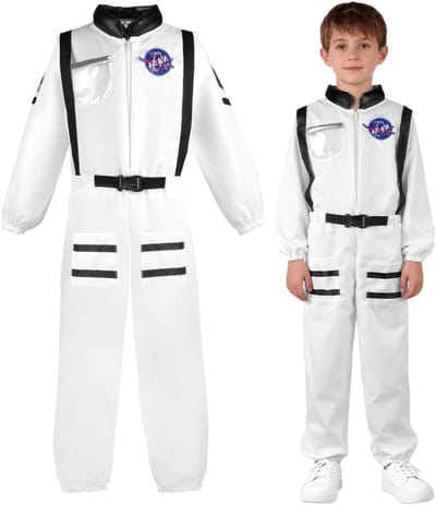 Ruimtepak voor Kinderen, 2 Delen, Unisex Ruimte Kostuum voor Carnaval, Halloween en Cosplay, Perfect voor Feestjes en Verkleedpartijen