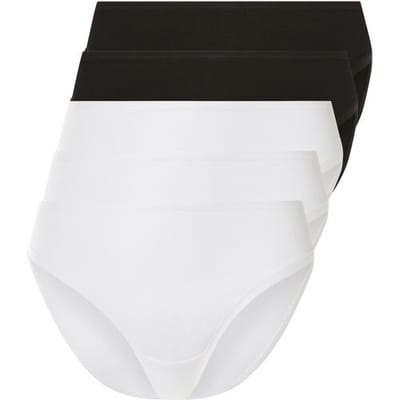 esmara Dames slips 5 stuks (Zwart/wit, XS (32/34))
