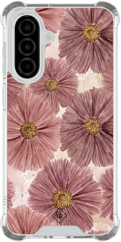 Casimoda® hoesje - Geschikt voor Samsung Galaxy A57 - Pink Bloom - Shockproof case - Extra sterk - TPU/polycarbonaat - Roze, Transparant