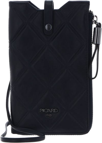 PICARD Leren Telefoontasje Schoudertas Voila 1 Smartphone Bag Ozean Donkerblauw