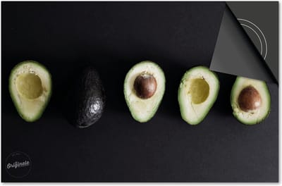 Inductie beschermer 60x60 - afdekplaat inductie mat - Dietrix Kookplaat beschermer - Exclusief - Groente en Fruit - Avocado’s