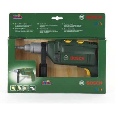 Klein Toys Bosch mini speelgoed boormachine - 24.5x15x4 cm - incl. licht- en geluidseffecten - groen rood