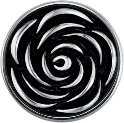 Quiges - Drukknoop Mini 12mm Roos met Emaille Zwart - EBCMK052