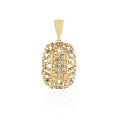 Cavill - Zilveren Hanger met 68 I2 Champagne Diamanten (0,54 ct) - 925 Zilver - Briljant geslepen Afrikaanse diamanten - Luxe Dames Sieraad