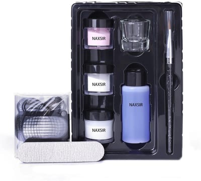 NAXSIR 8-delige Nail Art Kristalpoederset – Nagelverlenging, 3D Sculptuur & Gereedschap | DIY Nagelkunst Kit voor Professioneel en Beginner