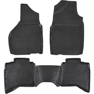 Tapis de sol - J&J Automotive - Dodge Ram 1500/2500/3500 - Coautchouc - Sur mesure - Noir