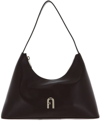 FURLA Leren schoudertas Diamante Shoulder Bag Espresso donkerbruin