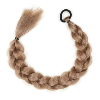 Beige blond haar extensions dames gevlochten paardenstaart vlecht haarstuk synthetisch haar elastiek lange braid hair extension kleur 30H613#
