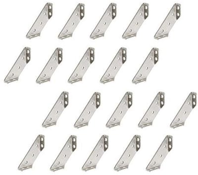 Hoekbeugels 50x50mm - 20 Stuks RVS Koppelingen voor Meubelconstructie