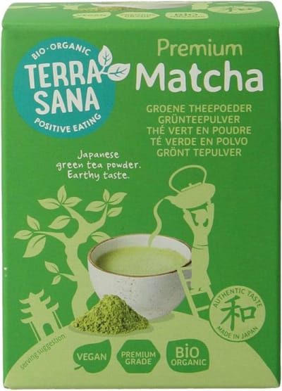 TerraSana Matcha premium groene thee bio 30 Gram