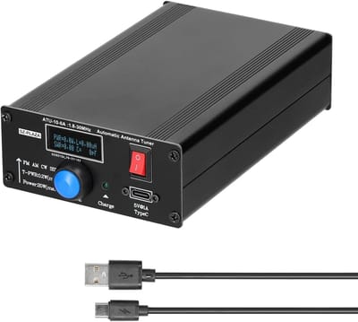 Antenne Tuner - Kortegolf Meter - Signaal Optimalisatie - 20W Vermogen - 1.8-30MHz - Zwart