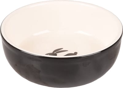 Flamingo Nala - Eet- En Drinkpot Knaagdier - Eetpot Knaagdier Nala Keramisch Zwart-wit 13,3x13,3x4,6cm 400ml - 1st - 129653 - 1st
