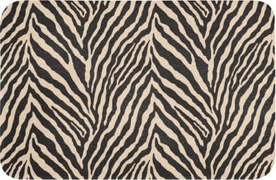 Badmat 60x40 cm - Antislip - Zebra - Klassiek - Zwart - Badmatten voor badkamer - Badkamermat - Douchemat - Badkamer mat