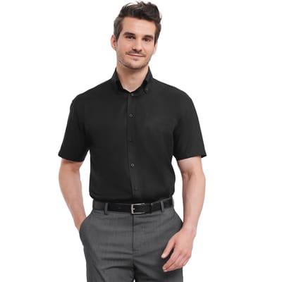 Russell Collection Heren Ultimate Shirt Met Korte Mouwen (Zwart)
