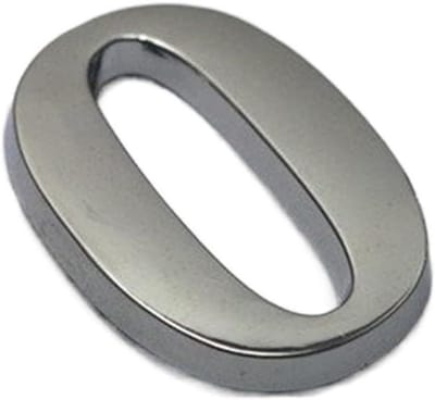 Huisnummer Sticker - Adres Cijfer - Huis Identificatie - Zelfklevend - 5x3.5 cm - Zilver